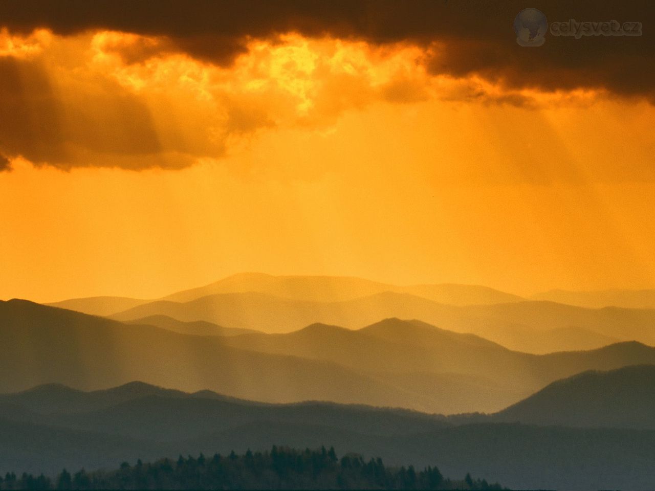 Foto: Sunset From Clingmans Dome, Great Smoky Mountains, Tennessee