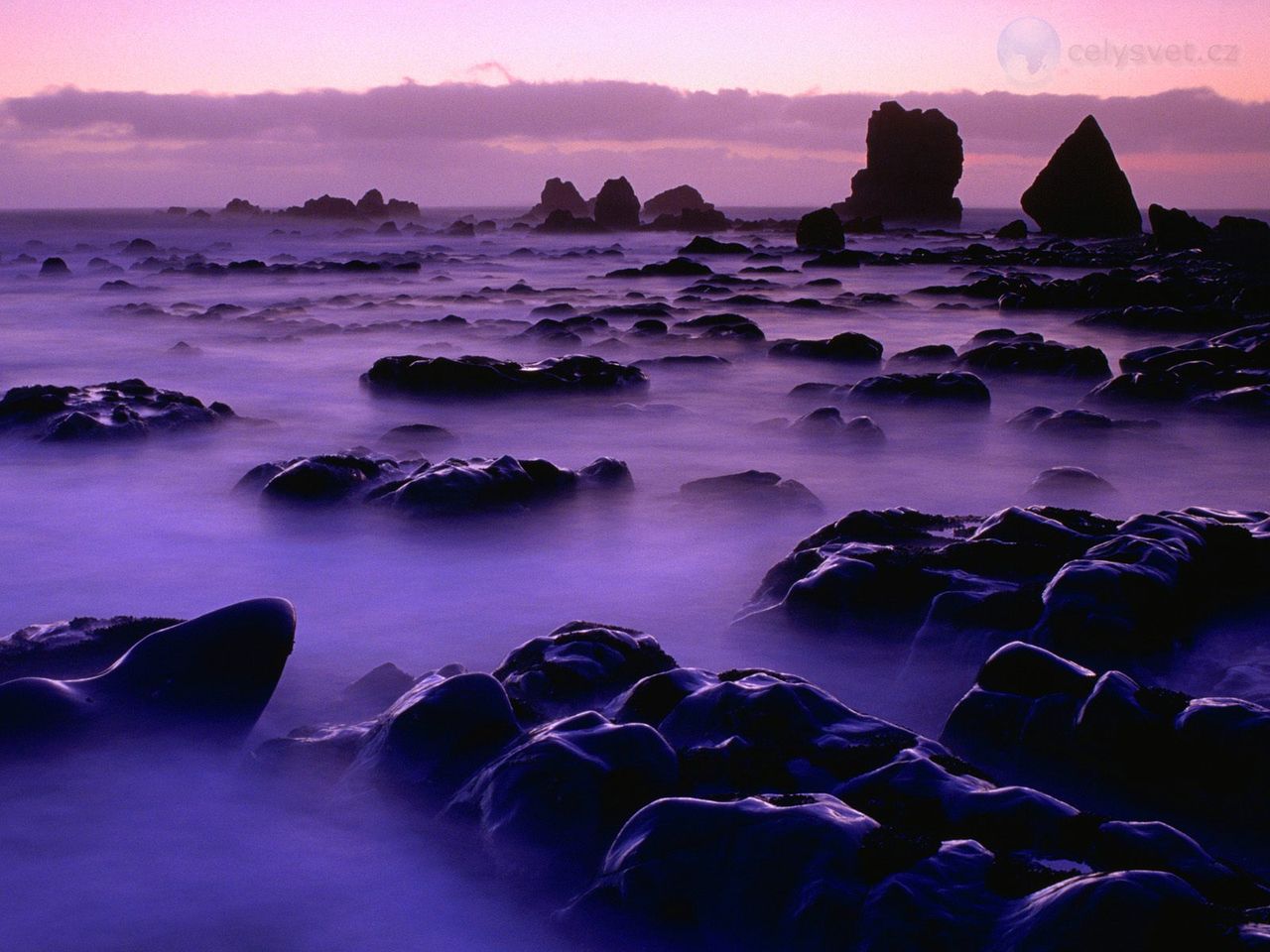 Foto: Rising Tide At Sunset, South Island, New Zealand