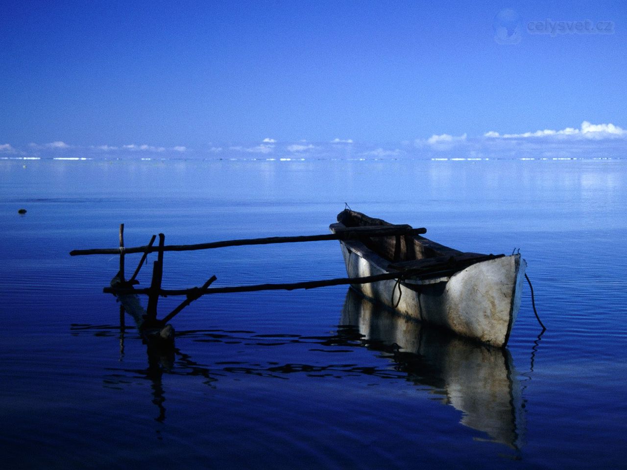 Foto: Outrigger Canoe, South Coast Of Aitutaki Island, Cook Islands